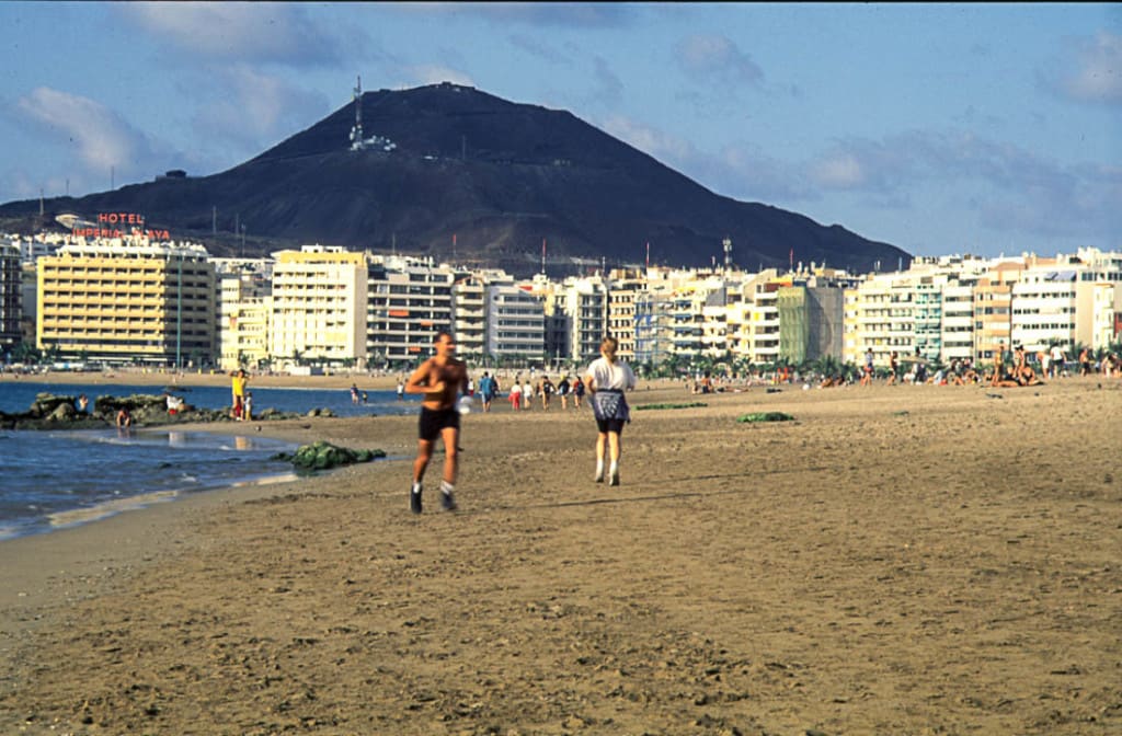 One side of the Canary Islands - sun, sand and tourists.