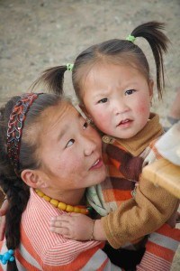 Portrait of Mongolian girls