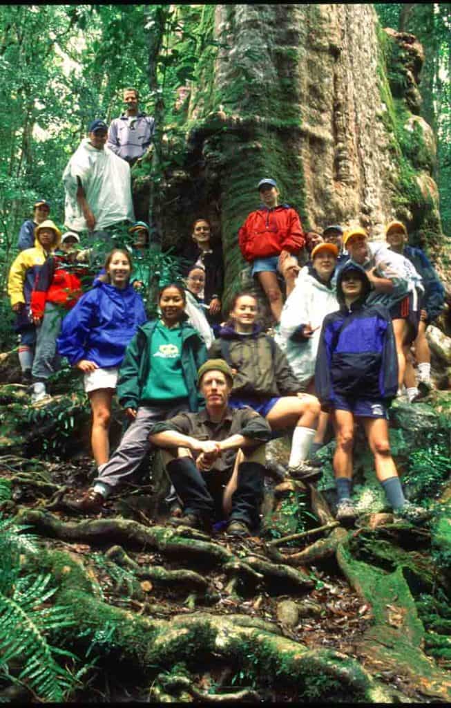 With one of my University of California classes in the Border Ranges rainforest.