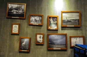 Eclectic collection of photos on the wall