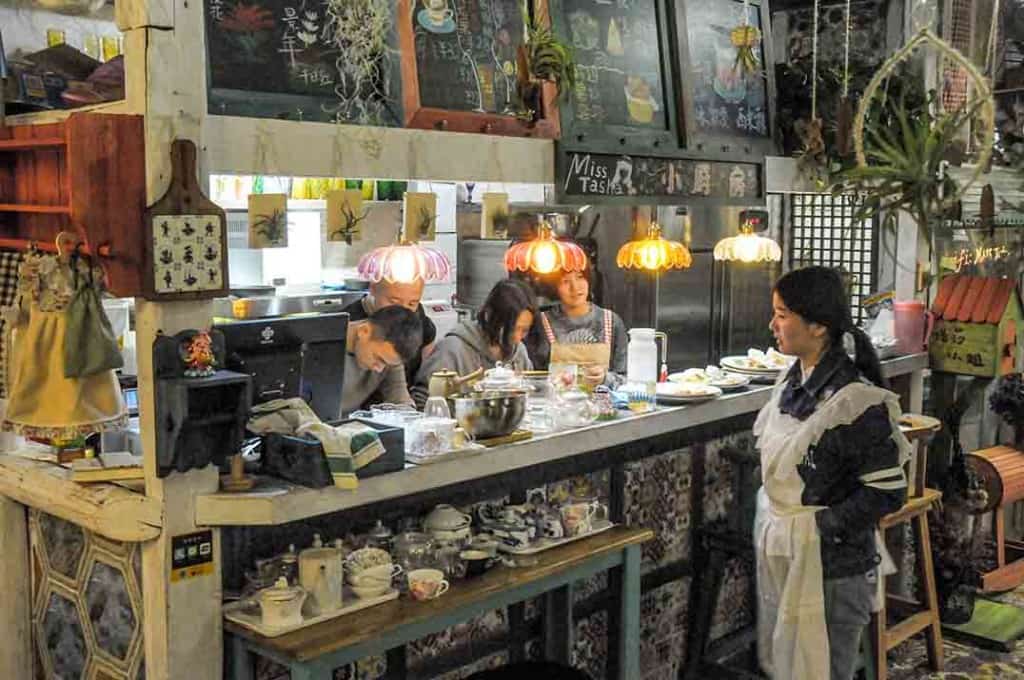 The kitchen/counter at Miss Tasha, Nanjing.