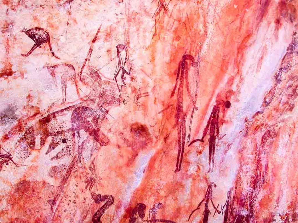 Thousands of years of overlapping rock paintings in Australia's Kimberley region. Instances like these provide a kind of 'stratigraphy' that allowed researchers such as Grahame Walsh, to work out the relative order of painting styles.