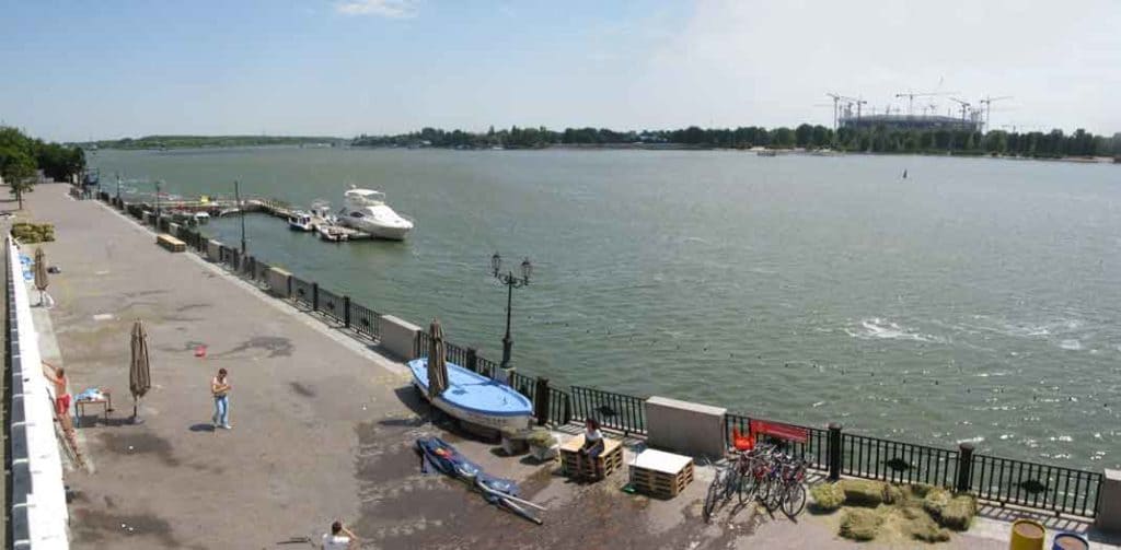The view over the Don from the Restaurant Pirs, Rostov on Don.