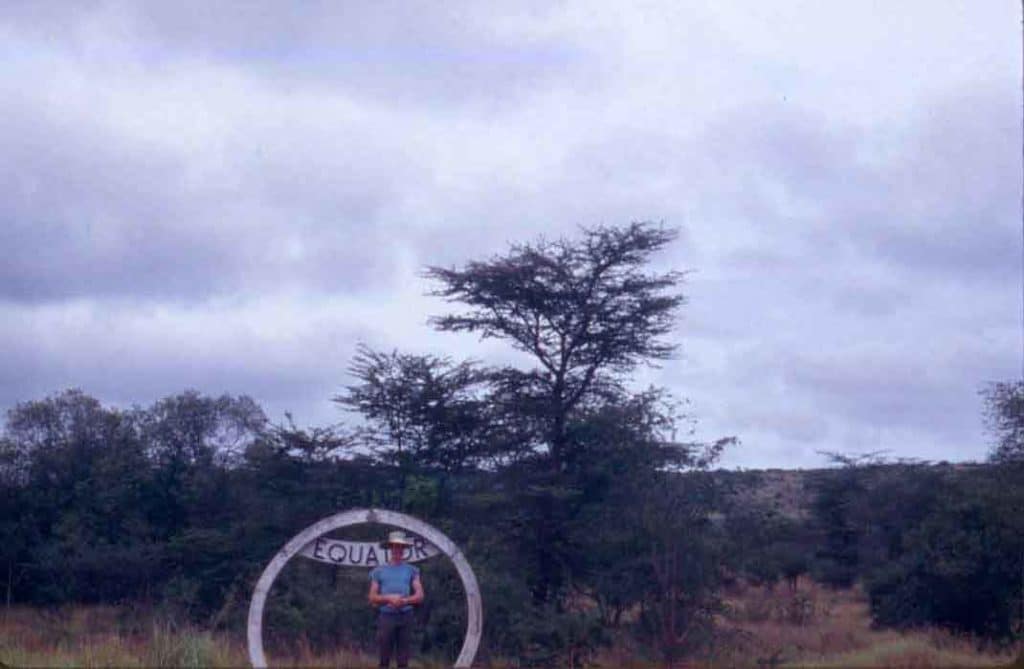 "I see you now!" Me at the Equator, Kasese, Uganda.