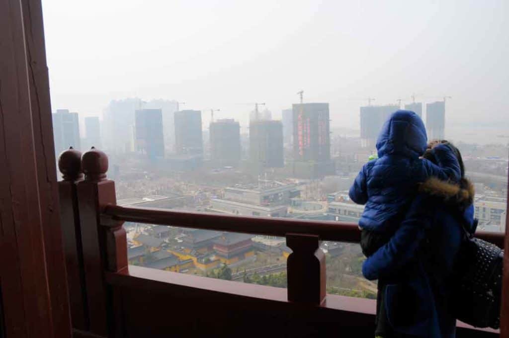 View from the Yuejiang Tower complex, Lion Hill, Nanjing.