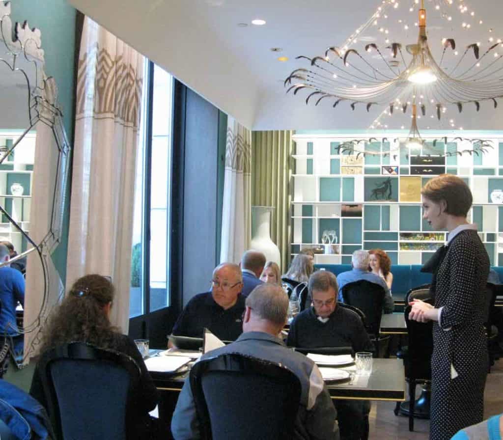The interior of restaurant CoCoCo, St Petersburg, Russia. 