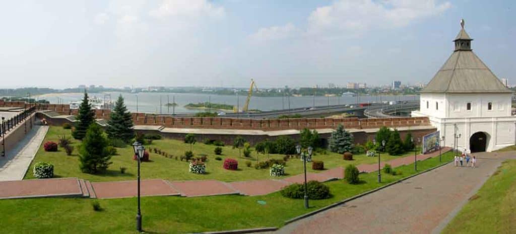 The view from the Kazan Kremlin towards the Kazanka River.