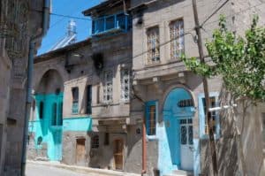 One of the narrow, Ottoman-house-lined back-streets of Develi, Turkey