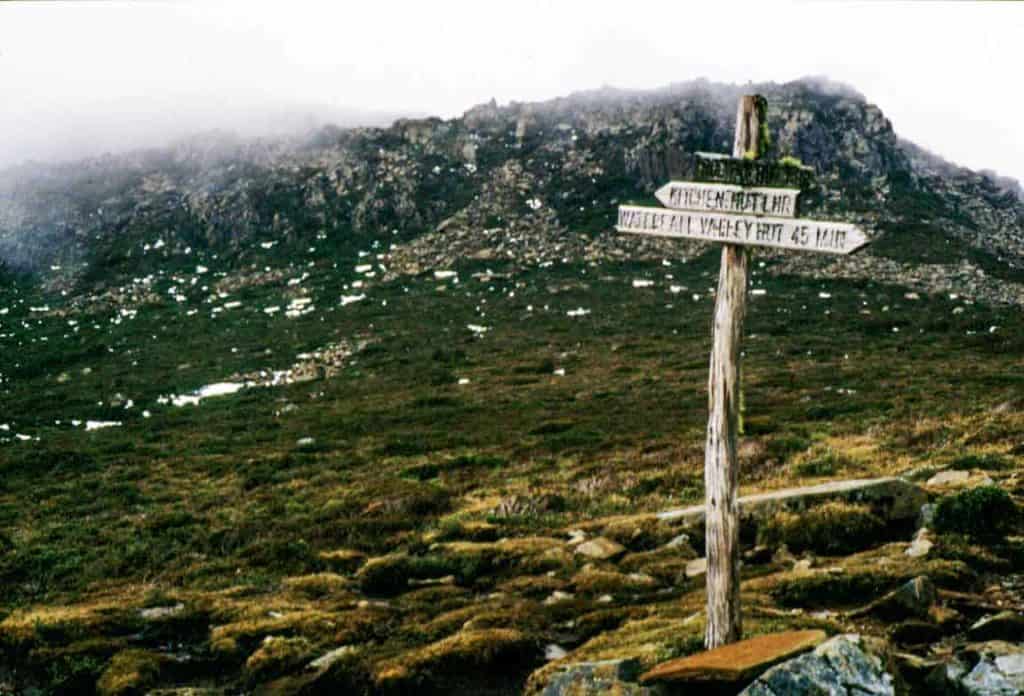 On the way to Waterfall Valley Hut. The weather is closing in.