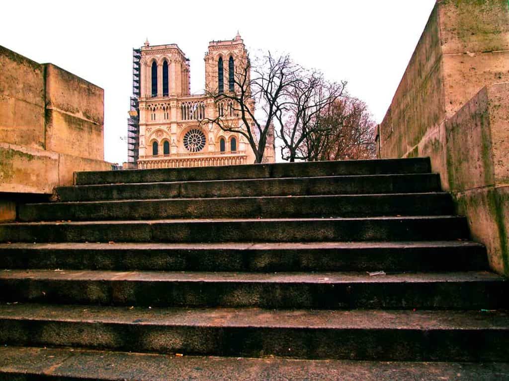 The steps of the Crypt will take you down below the level of Notre Dame, and way further back in time.....