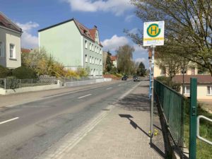 The Liebknecht bus stop in Altentreptow (Image: the author (Mike Pole).